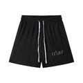Script Mesh Drawstring Shorts